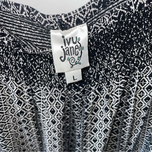 Ivy Jane Black and White Wide Leg Pants / palazzo size large/ preowned - Picture 4 of 8